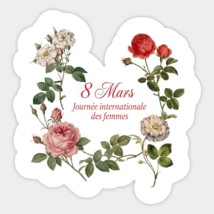 Celebrate International Women's Day Floral Design Sticker